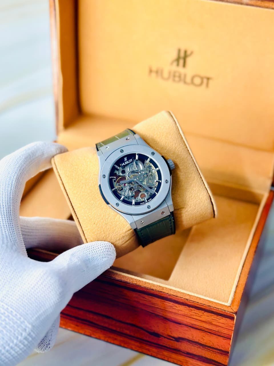 Hublot Classic Fusion Skeleton Khaki - THE AM Fine Timepieces