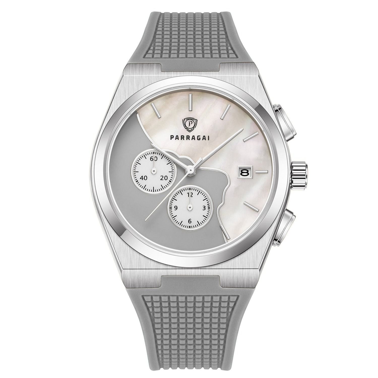 Parragai Tonneau Steel Grey MOP - THE AM Fine Timepieces