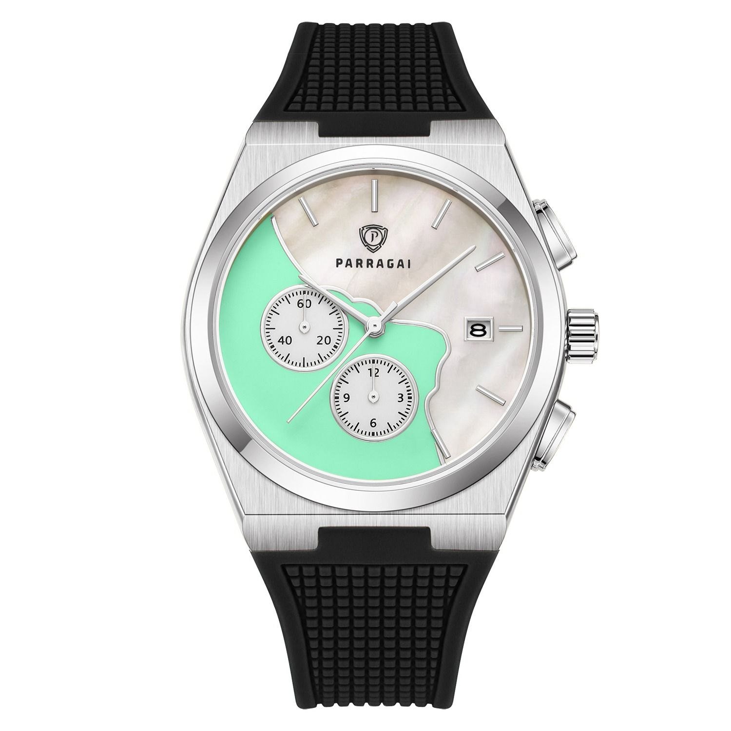Parragai Tonneau Steel Turquoise MOP - THE AM Fine Timepieces